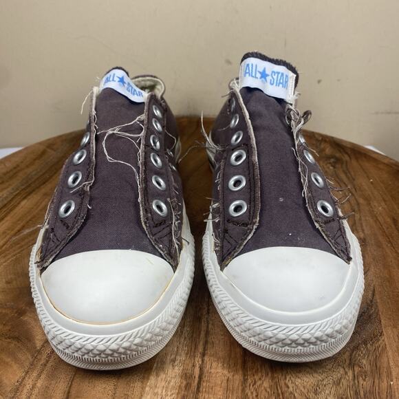 Converse All Star Womens Brown Y2K Distressed Laceless Size 8 Low Top Shoes - Picture 3 of 10